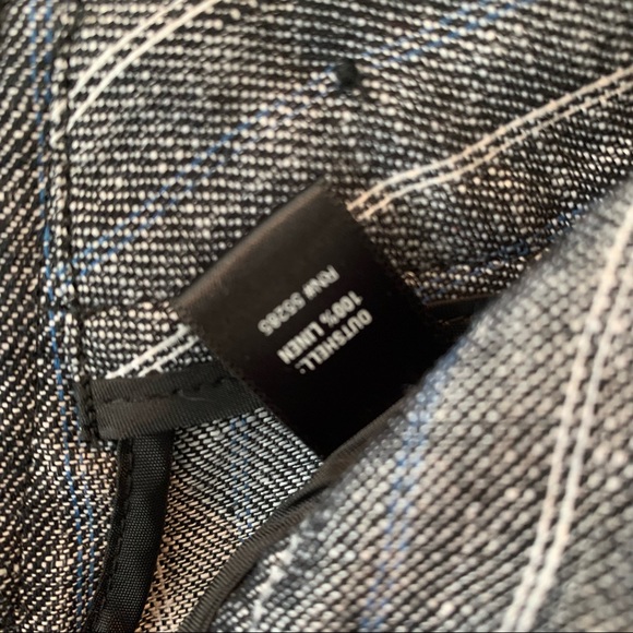 🏷️ Express High Waist Wide Leg Linen Striped Pants 0 - Picture 4 of 8